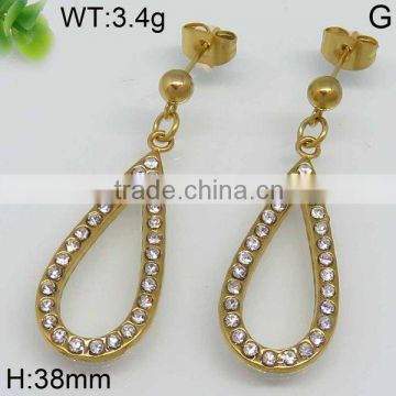 Elegant stone gold color earring hanging earring design