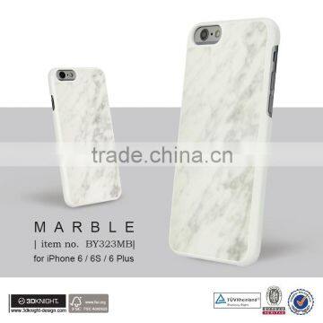 2016 New arrival wholesales Real carrara marble phone case for iPhone 6 6S case marble back cover