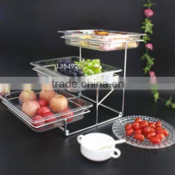 Countertop acrylic pop display acrylic fruit tray acrylic fruit display with cover