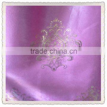 fancy foil fabric hotel curtain blackout with beautiful pattern