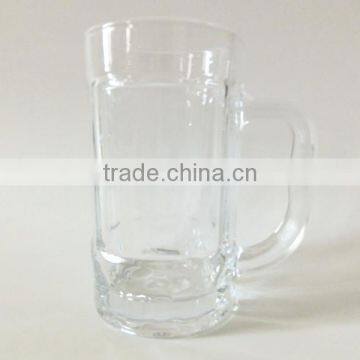 400ml Bar Drinking White Glass Beer Empty Cup with Handle