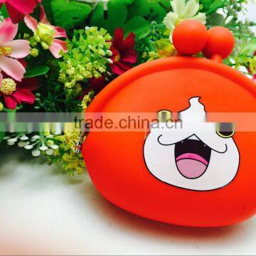 Korea style mini coin bag cartoon silicone rubber coin purse