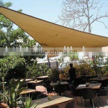 Outdoor shade sail desert sand