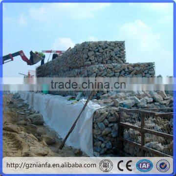 Hexagonal 60*80/80*100mm Hole galvanized/pvc coated gabion basket 2m x 1m x 1m(Guangzhou Factory)