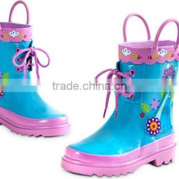 Kids Princess printed Rubber Rain Boots