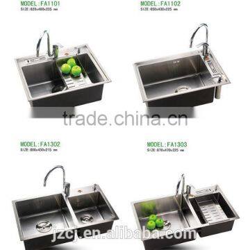 82x45cm 0.8mm Deep Bowl With Waste Bin Stainless Steel Kitchen Sink photo-5
