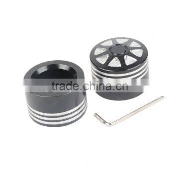 Black Front Axle Nut Cover Bolt For Touring Softail Road King Glide FLTR photo-3