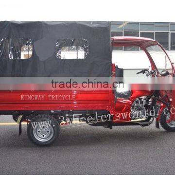 Chinese Three Wheel Adult Gasoline Moped Cabin Cargo Tricycles photo-2