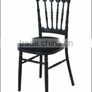 Stackable black banquet napoleon chair