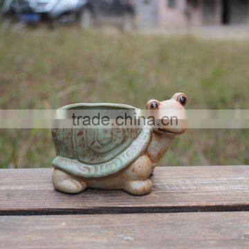 New Design Tortoise Ceramic Animal Shape Garden Planter photo-2