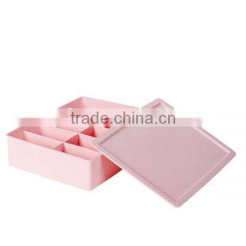Plastic Waterproof 10 Grid Underwear PP Storage Box Design With Lid