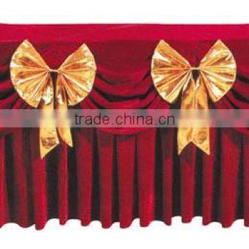 Hot Sale Cakes Made of High-grade Hotel Table Skirt With Bowknot photo-2