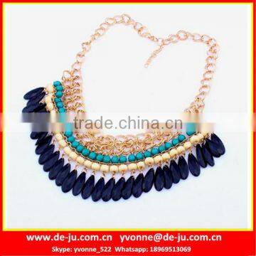 Diamond Alloy Chain Imitation Pearl Necklace