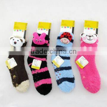Non-slip Design Soft Animal Floor Socks With Cute 3D Animial photo-2