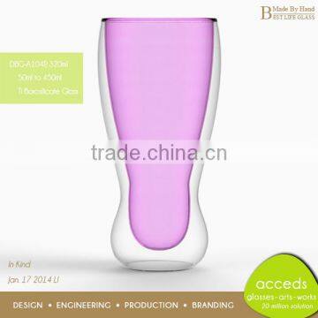 Unique Shaped Pink Color Drinking Glass photo-6