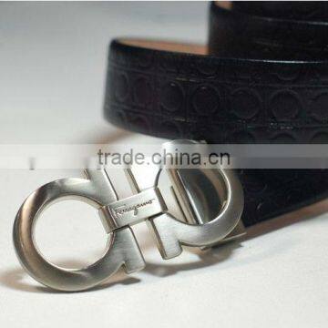Leather belts with revmove buckle
