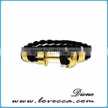 2017 Factory Price Nylon Mens Anchor Bracelet Rope Bracelet photo-6