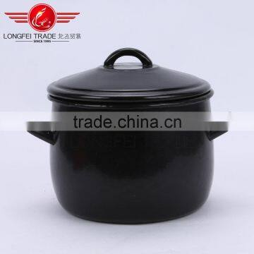 Black 3pcs Enamel Camping Pot Set /enamel Hot Pot Sets Wholesale photo-3