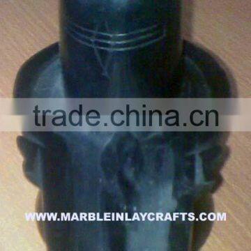 Alabaster Marble Black Shivling