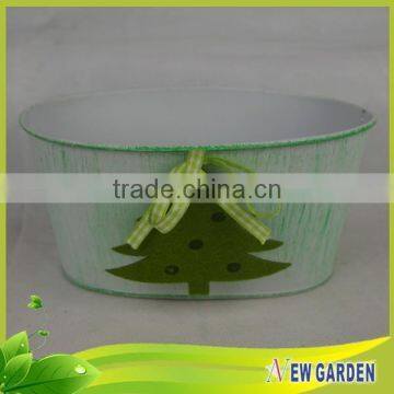 White and Green 12 Inch Flower Pot Or Any Size Welcome OEM photo-2