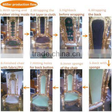 Highback Wedding King Palace Chairs For Bride And Groom photo-4