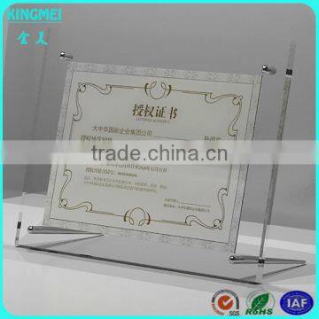 KM-CP61 Kingmei Counter Frameless Crystal Acrylic Plexiglass Picture Frame With Metal Screw Holder photo-6