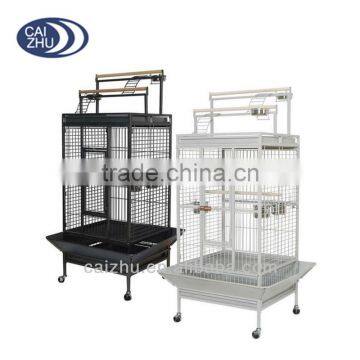 Metal Parrot Cage Bird Finch Cage Cockatiel Parakeet Ladder White/Black Iron House