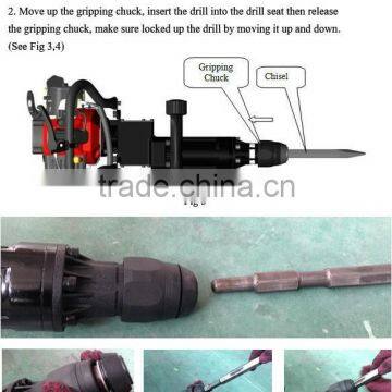 900w 32.7cc Petrol Demolition Break Portable Gas Powered Jack Hammer GW8194 photo-6