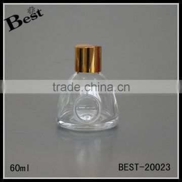 alibaba best sellers cosmetic packaging high quality clear round glass bottle 60ml fragrance perfume bottle glass