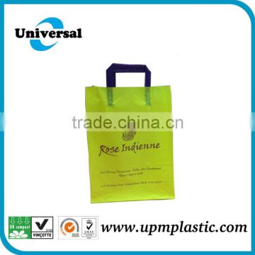 LDPE flat tape handle plastic bag for shopping