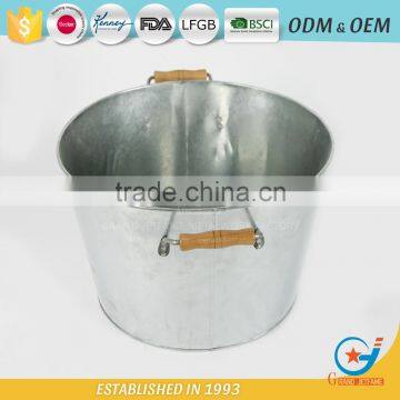 Galvanized Iron Garden Pickling Champagne Cooler Bucket Cooler Ice Barrel