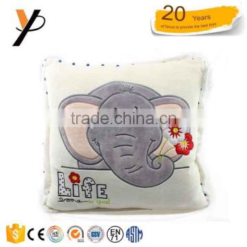 Hot sale grey color plush baby soft support elephant pillow