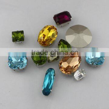 lead free pointed back decortive yiwu crystal jewelry