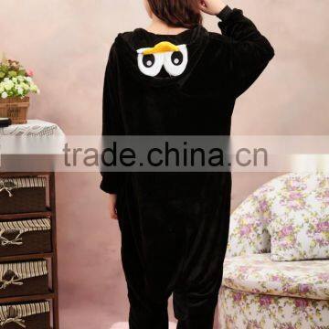 Flannel Cartoon Adult Animal Jumpsuit Animal Pajamas Jumpsuit Penguin Design photo-4