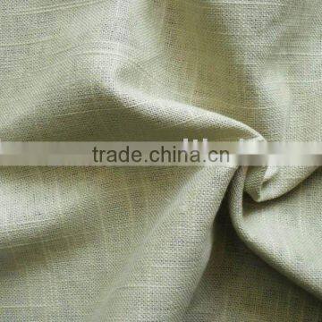 pure linen slub solid woven fabric for garment with high quality