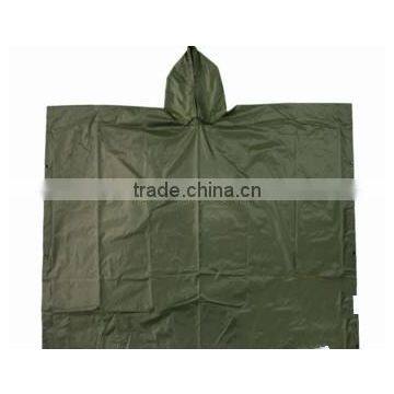 Reusable Emergency Military Plastic raincoat rain poncho with customized logo