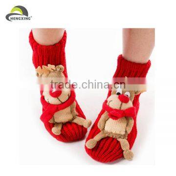 Stock 3D Funny Cute Santa Men Knitted Christmas Socks