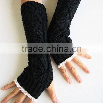 Wholesale Knitting Pattern Women Fingerless Gloves photo-4