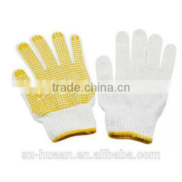 No Pollution No Stimulation PVC Dotted White Cotton Textile Glove