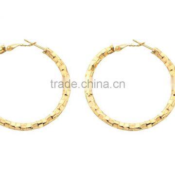 Brass Micron Gold Plated Hoop Earrings