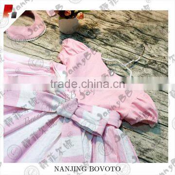 Wholesale Boutique Pink Striped Shift Dress Summer Girls Dress photo-2