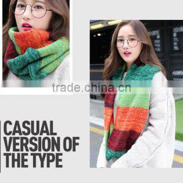 2017 New Year Spring Cute Young Girl Neckchief Knitted Printing Colorful Students Girl Pullover photo-5