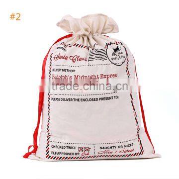 New Design Wholesale Drawstring Canvas Santa Sack photo-3