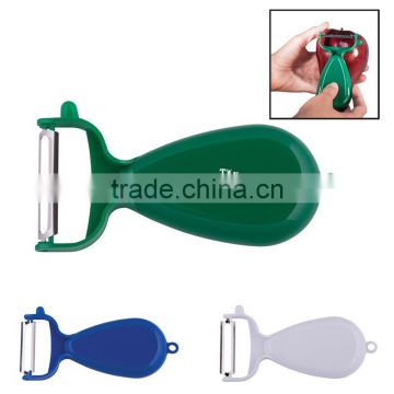 Plastic Peeler - features plastic body with stainless steel blade and comes with your logo