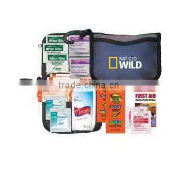 Beach Kit - has lip balm, sunscreen, bandages, tissue packet, antiseptic swabs and comes with your logo