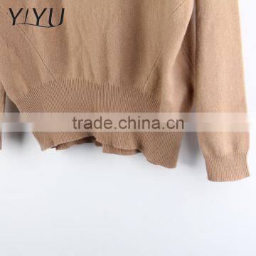 Ladies Spring Khaki 100% Cashmere Pullover Sweaters on Sale photo-3