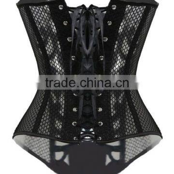 Instyles Delicious Burlesque Sexy Mesh Fully Boned Over-Bust Corset photo-2