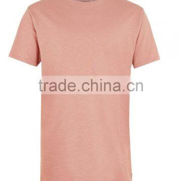 100%Cotton crew neck longline t-shirt wholesale blank mens t-shirt 2016