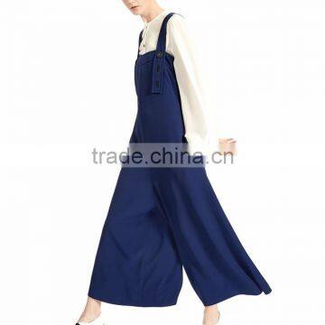 Wholesale OEM Pleated Wide-Leg Casual Women Overalls Jumpsuit photo-2
