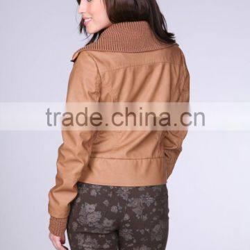 Lady pu Leather Jacket/motorcycle Blazer/mexico Leather Jackets #LPU0209 photo-3